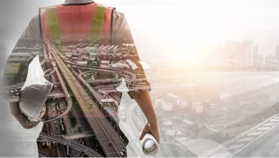 Large highway system intersection